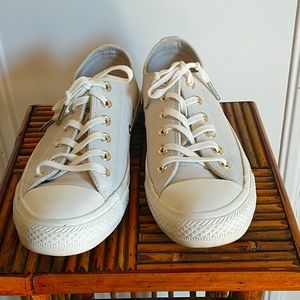 White leather Converse